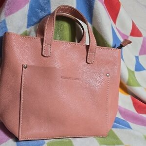 Portland Leather Quartz Mini Zip Crossbody Tote Bag